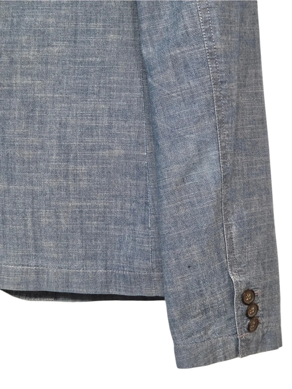 J.Crew Blue Chambray Cotton 2 Button Blazer Jacket Women's Size 8